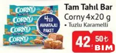 CORNY TAM TAHIL BAR TUZLU KARAMELLİ 4X20 G